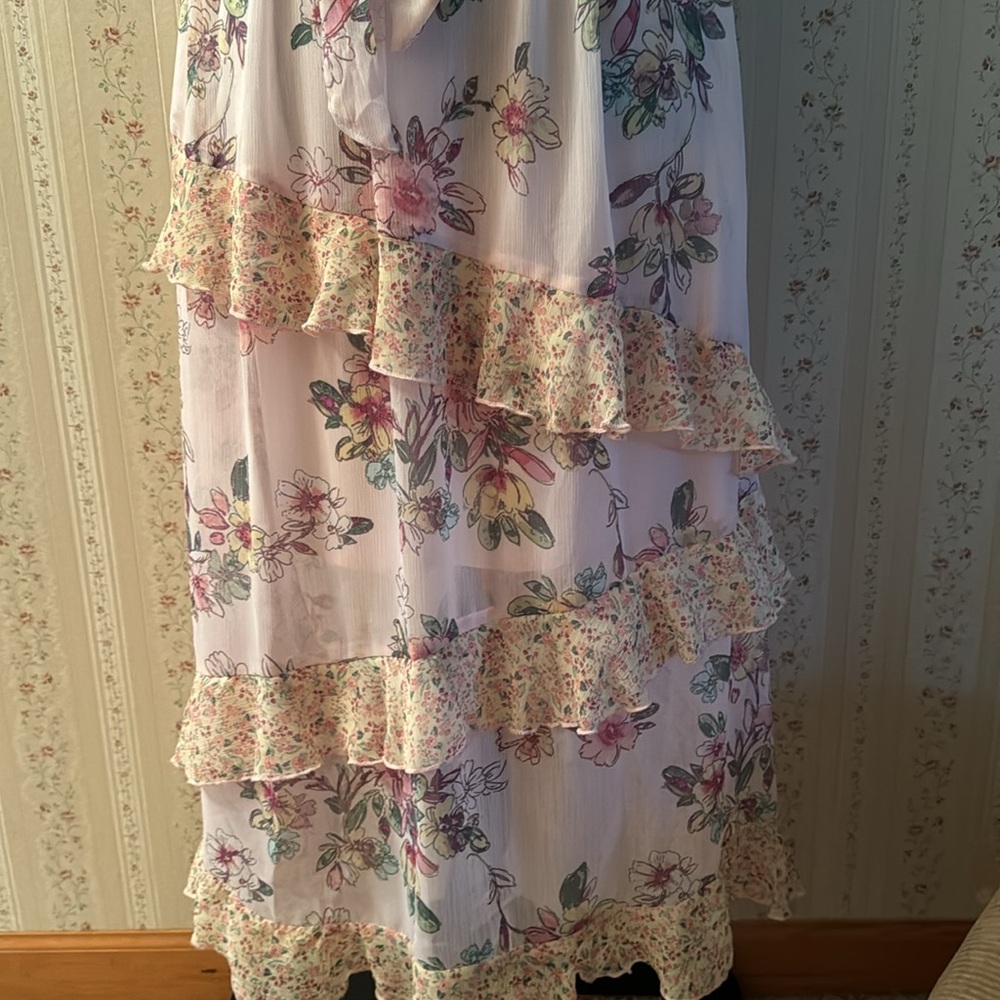 Pink & Violet Ruffled Tier Dress - Picture 5 of 5